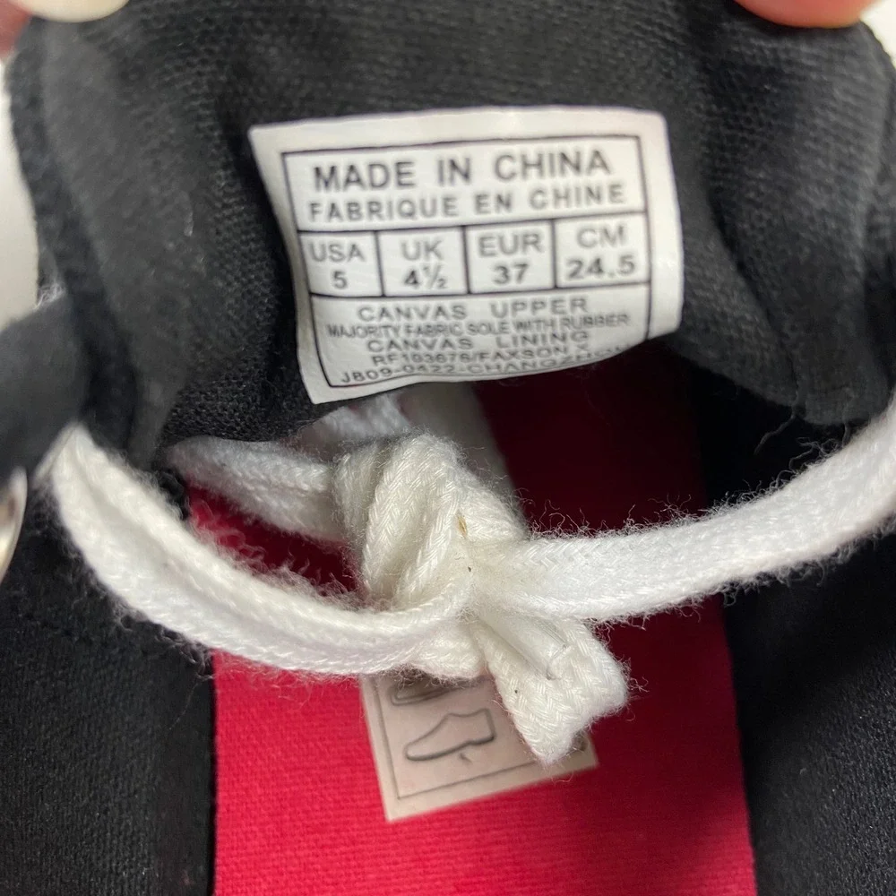Polo Ralph Lauren Boys 5 Black Canvas Faxon Low Sneaker Pony Logo NWOB Preppy‎
